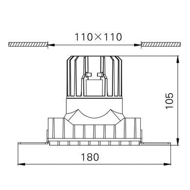 Врезной точечный светильник LTX INVISIBLE Square - LTX (Польша)