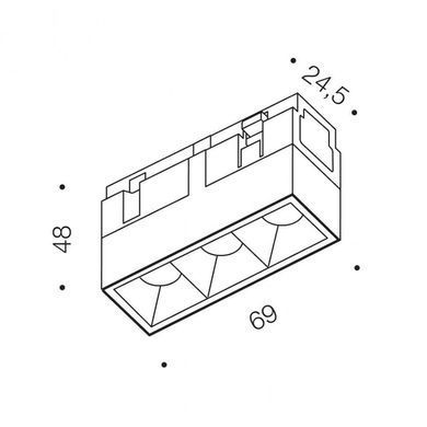 Трековый светильник LTX IN_LINE COMFORT 69 3000K - LTX (Польша)