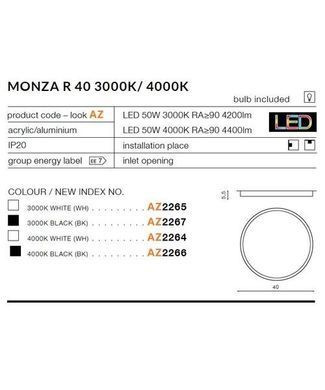 Стельовий світильник AZzardo MONZA R 40 3000K - Azzardo (Польща)