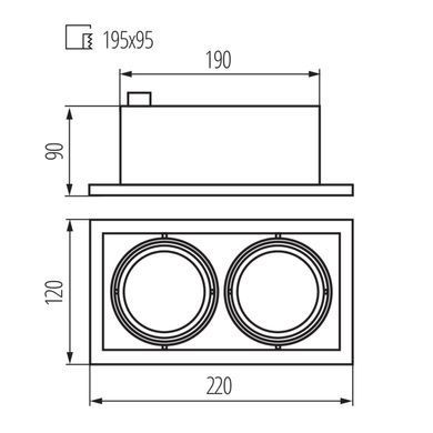 Стельовий точковий світильник Kanlux MERIL DLP-250-W - Kanlux (Польща)