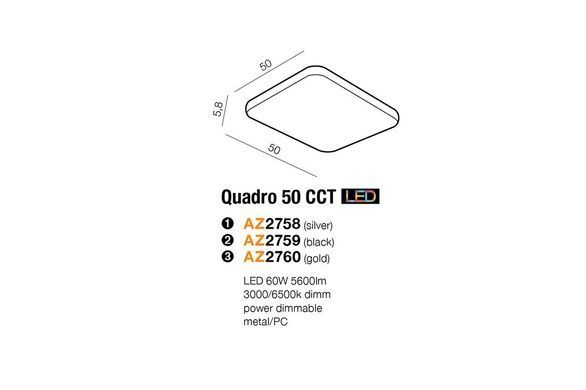 Потолочный светильник Azzardo AZ2759 Quadro 50 CCT LED Black - Azzardo (Польша)