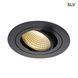 Врезной светильник SLV NEW TRIA 77, 2700К Black, Черный, Черный, Черный