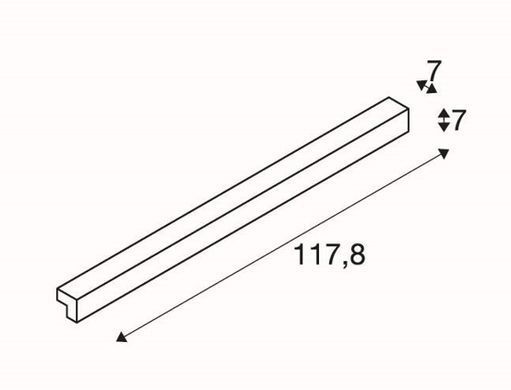 Настінно-стельовий світильник SLV L-LINE 120 LED, 3000К, grey - SLV (Німеччина)