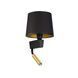 8213 Бра Nowodvorski CHILLIN BLACK II BL/G PL, Латунь, Черный, Черный