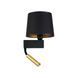 8213 Бра Nowodvorski CHILLIN BLACK II BL/G PL, Латунь, Черный, Черный