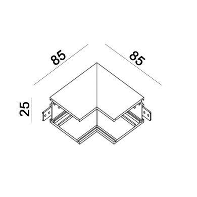 Соединитель накладной внутренний LTX IN_LINE CORNER S IN - LTX (Польша)