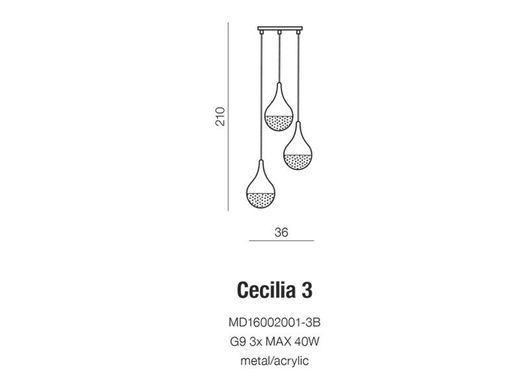 Підвісний світильник AZzardo Cecilia 3 AZ2174 - Azzardo (Польща)