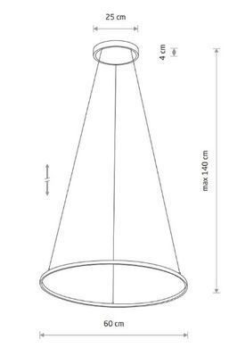 Підвісний світильник Nowodvorski CIRCOLO LED, 1x21W, 3000K, чорний - Nowodvorski (Польща)