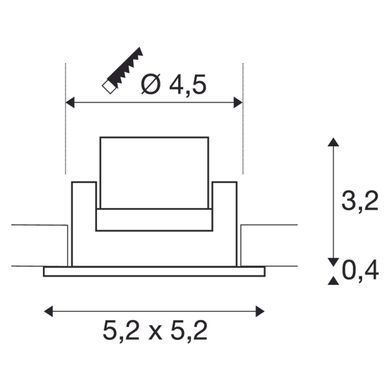Світильник SLV NEW TRIA MINI DL SQUARE SET 114401 - SLV (Німеччина)