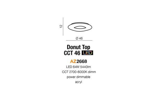 Потолочный светильник Azzardo AZ2668 Donut TOP CCT 46 LED - Azzardo (Польша)