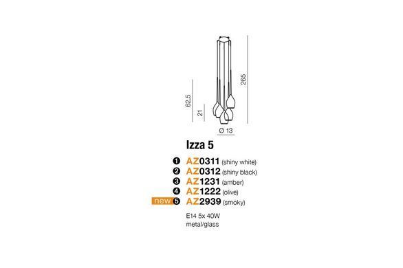 Подвесной светильник Azzardo MD1288A-5BL IZZA 5 pendant black (AZ0312) - Azzardo (Польша)