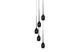Подвесной светильник Azzardo MD1288A-5BL IZZA 5 pendant black (AZ0312), Черный, Черный