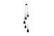 Подвесной светильник Azzardo MD1288A-5BL IZZA 5 pendant black (AZ0312), Черный, Черный
