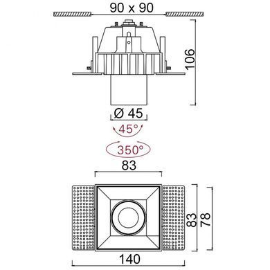 Врезной точечный светильник LTX ZOOM S - LTX (Польша)