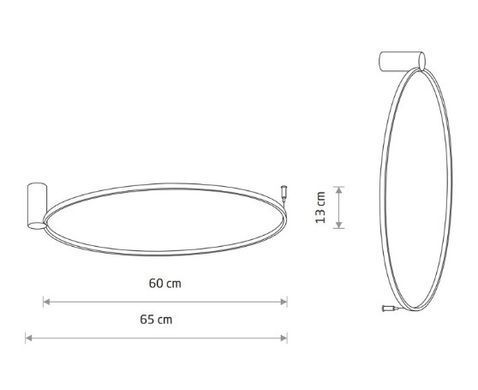 Настінно-стельовий світильник Nowodvorski CIRCOLO LED, 1x21W, 3000K, чорний - Nowodvorski (Польща)
