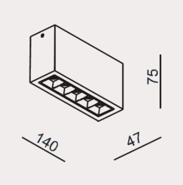 Архітектурний накладний світильник Mistic ICON 5X2W DIM - Mistic lighting (Польща)