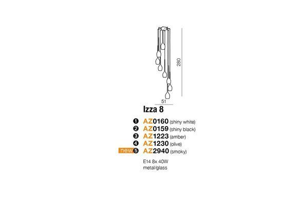 Подвесной светильник Azzardo MD1288A-8W IZZA 8 pendant white (AZ0160) - Azzardo (Польша)