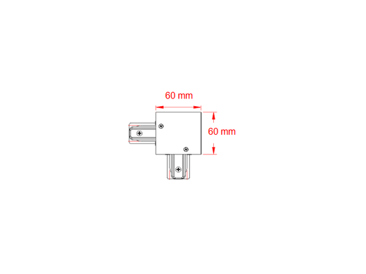 Конектор кутовий Nowodvorski 9455 PROFILE L-CONNECTOR BLACK - Nowodvorski (Польща)