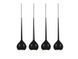 Подвесной светильник Azzardo MD1289-4BK AGA 4 pendant black (AZ1067), Черный, Черный