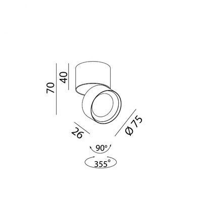 Накладний світильник LTX SOL SURF MINI D75 4000K - LTX (Польща)