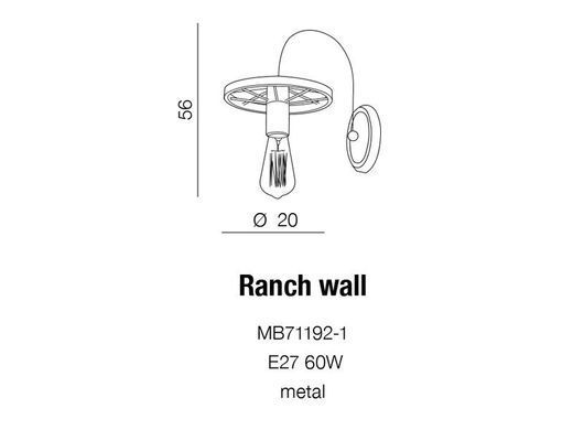 Бра Azzardo AZ1651 Ranch Wall - Azzardo (Польша)