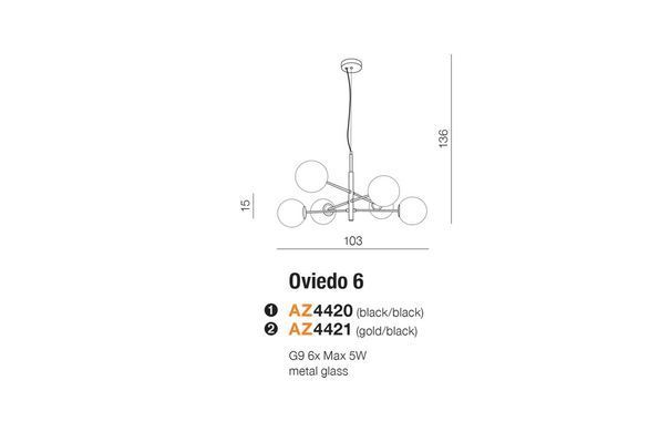 Подвесной светильник Azzardo OVIEDO 6 - Azzardo (Польша)