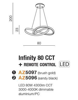 Підвісний світильник Azzardo INFINITY 80 - Azzardo (Польща)