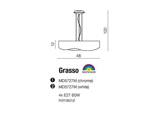 Підвісний світильник AZzardo GRASSO AZ0556 - Azzardo (Польща)