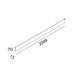 Настенный светильник LTX STRAIGHT, L2009 мм, white