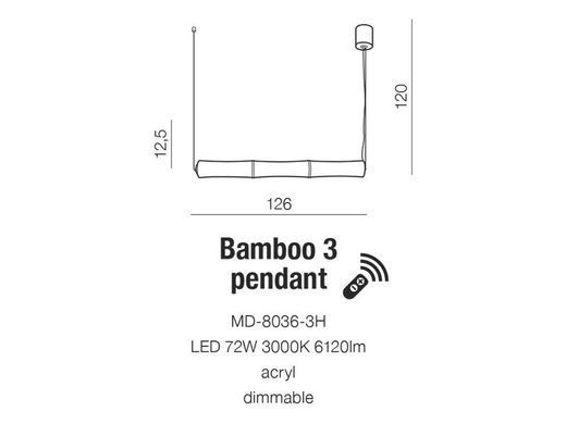 Підвісний світильник AZzardo BAMBOO 3 AZ1901 димований - Azzardo (Польща)