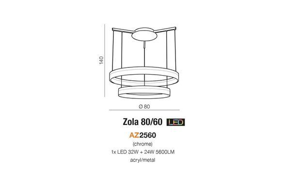 Підвісний світильник AZzardo ZOLA 80/60 AZ2560 - Azzardo (Польща)