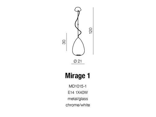 Підвісний світильник AZzardo MIRAGE 1 AZ0156 (MD10151CHWH) - Azzardo (Польща)