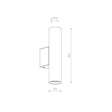 Бра Nowodvorski Fourty Wall M GU10 2x10W - Nowodvorski (Польща)