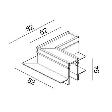 Соединитель встроенный L-образный LTX IN_LINE CORNER R HR - LTX (Польша)