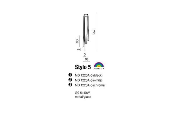 Подвесной светильник Azzardo MD1220A-5WH STYLO 5 white (AZ0208) - Azzardo (Польша)