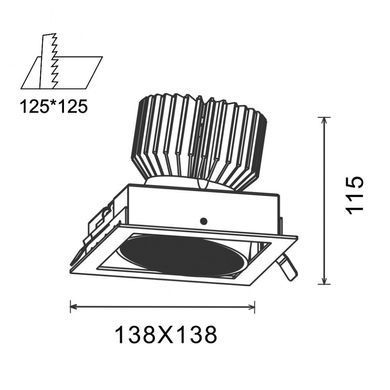 Светильник потолочный встраиваемый LTX 01.7721.26.840 - LTX (Польша)